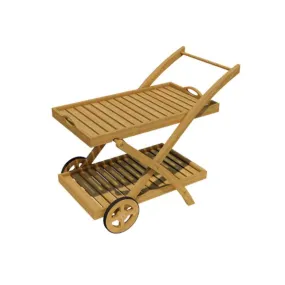 Outdoor Wooden Serving Trolley - X-wela