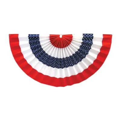 Patriotic Red White and Blue Star Bunting - 24" X 48"