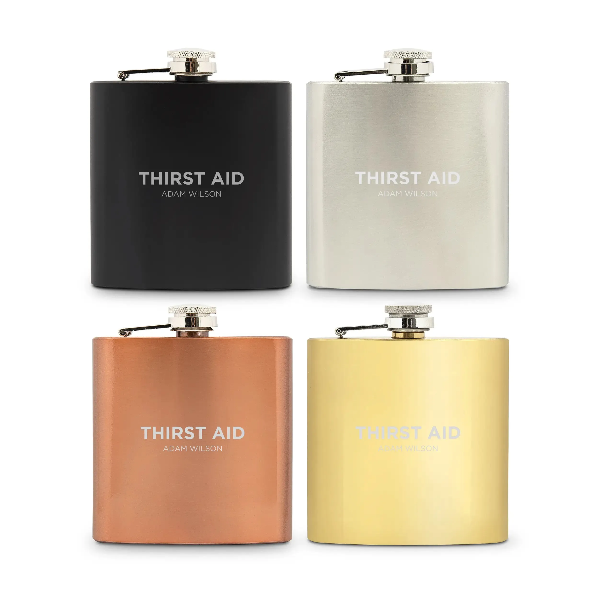 Personalized Black Hip Flask