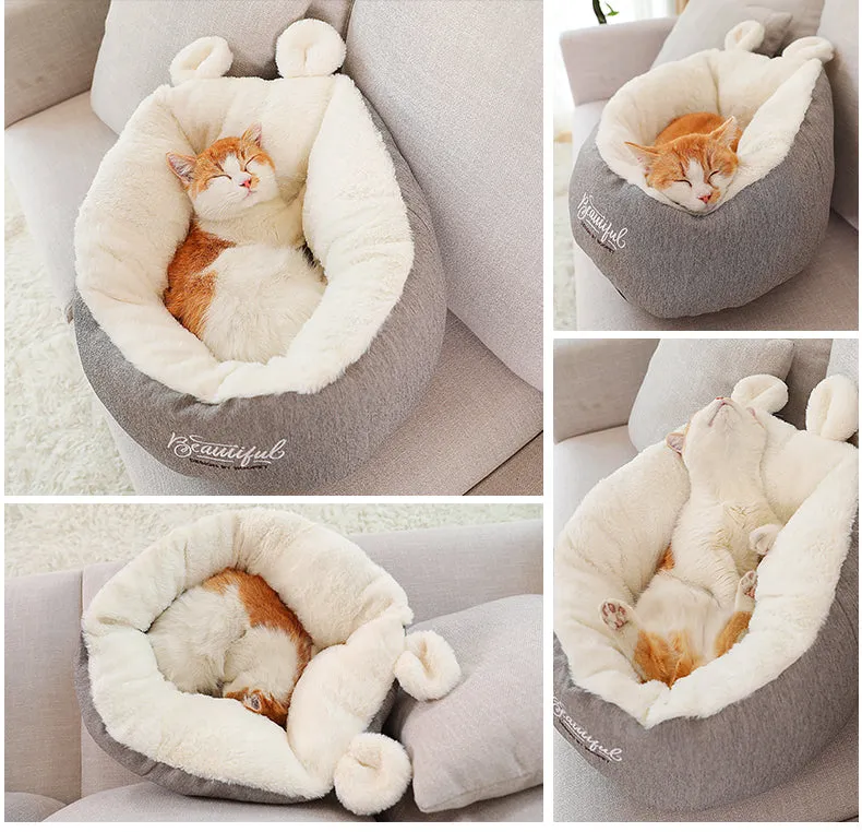 Pet Cat Dog Bed Warming Soft Sleeping Bag Cushion Puppy Kennel