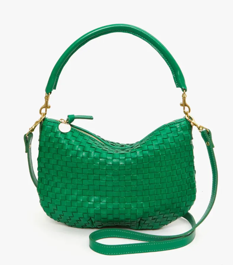 PETIT MOYEN MESSENGER - GREEN WOVEN CHECKER