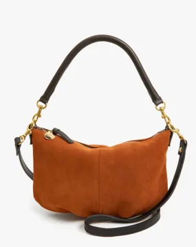 PETITE MOYEN MESSENGER IN CHESTNUT SUEDE