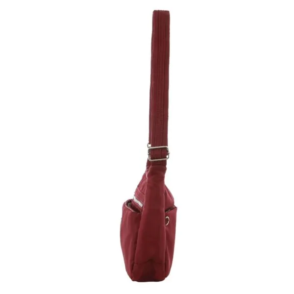 Pierre Cardin Nylon Anti - Theft Cross Body Bag - Wine