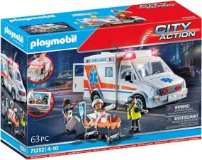 Playmobil City Action - Ambulance with Lights and