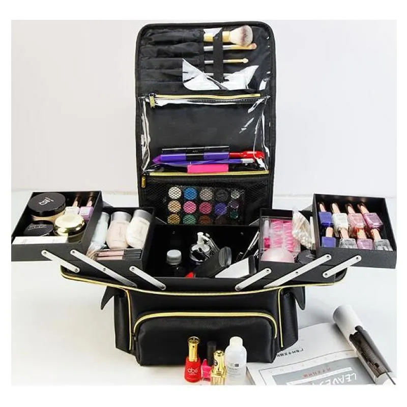 Portable 2-Layer Cosmetic Make-Up Organizer Bag -3328