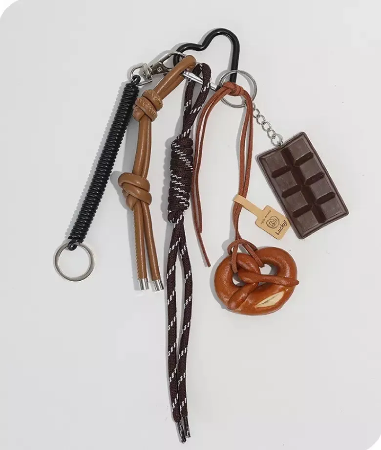 Pretzel and Chocolate Bag Charm