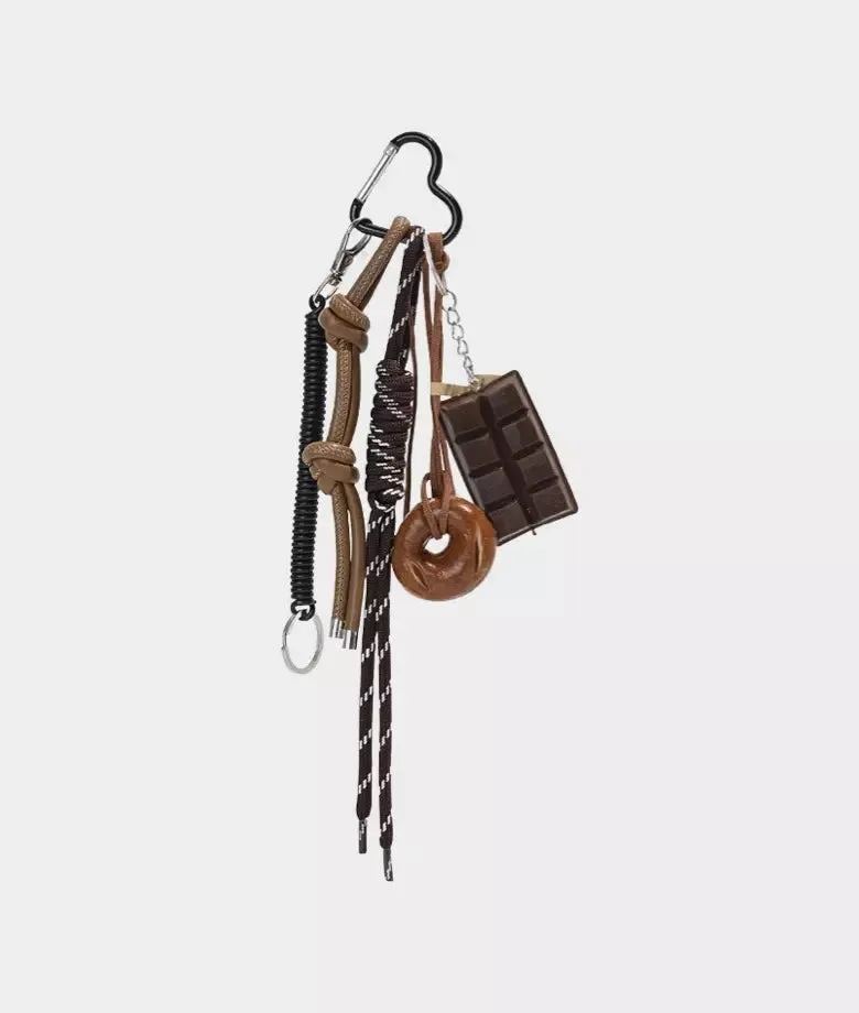 Pretzel and Chocolate Bag Charm