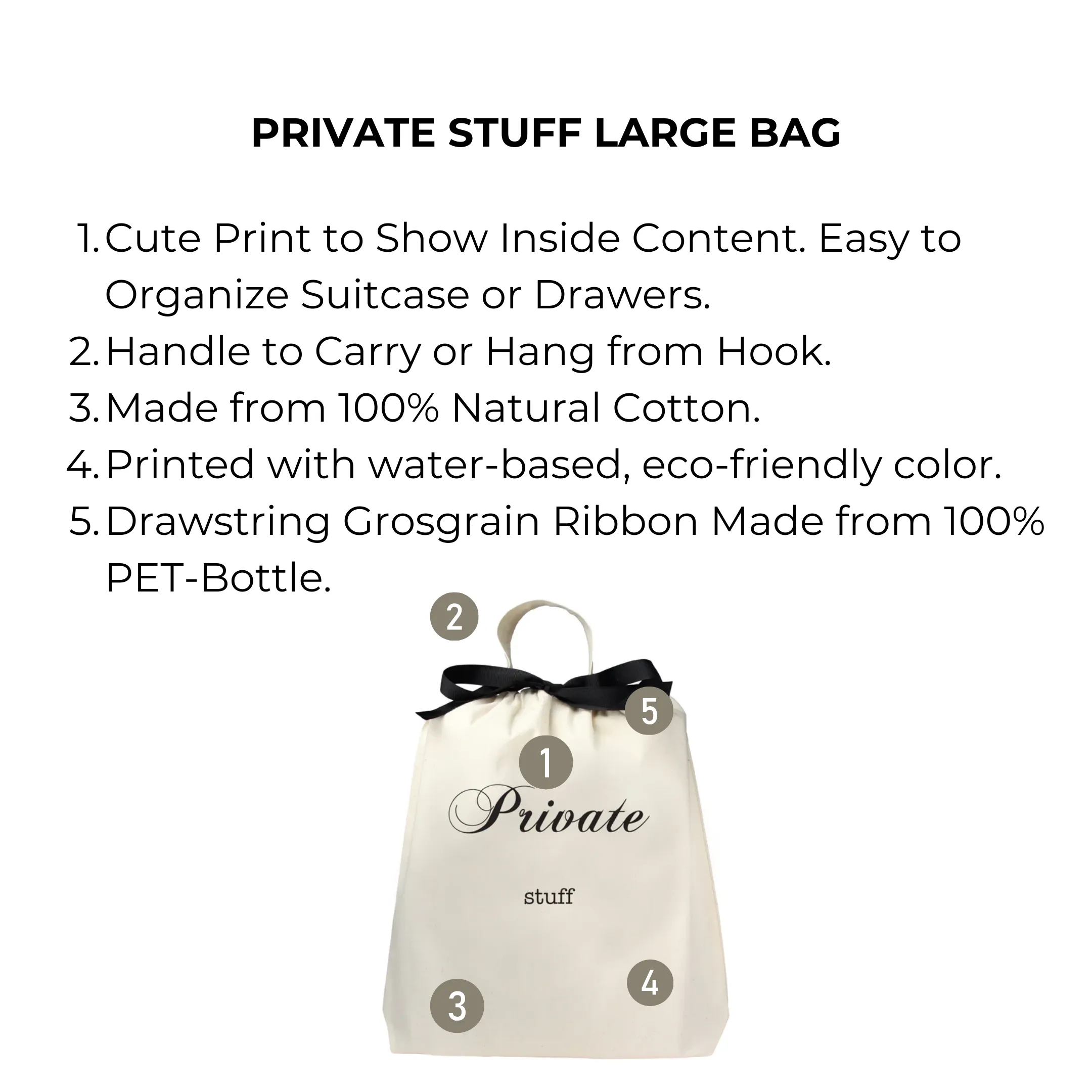 Private Stuff Large Bag, Cream