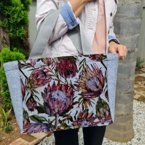 Protea Picnic - Recycled Felt Shopper Bag