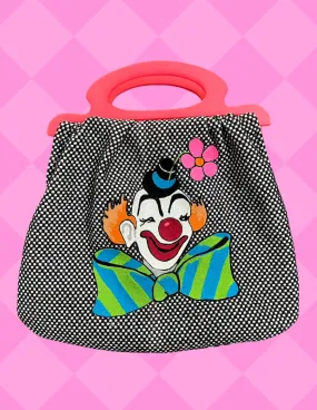 "Clownin' Around" one of a kind chainstitched purse