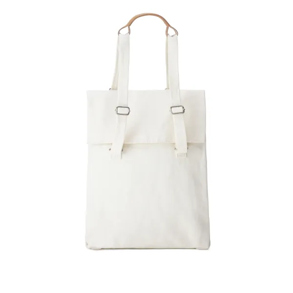 Qwstion Flap Tote Medium (natural white)