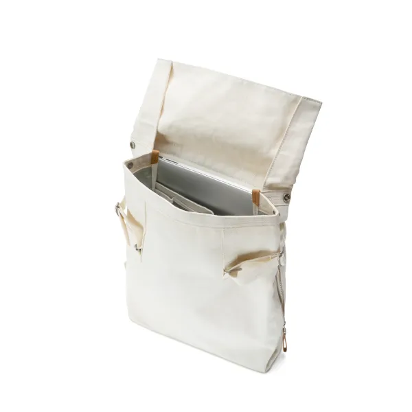 Qwstion Flap Tote Medium (natural white)