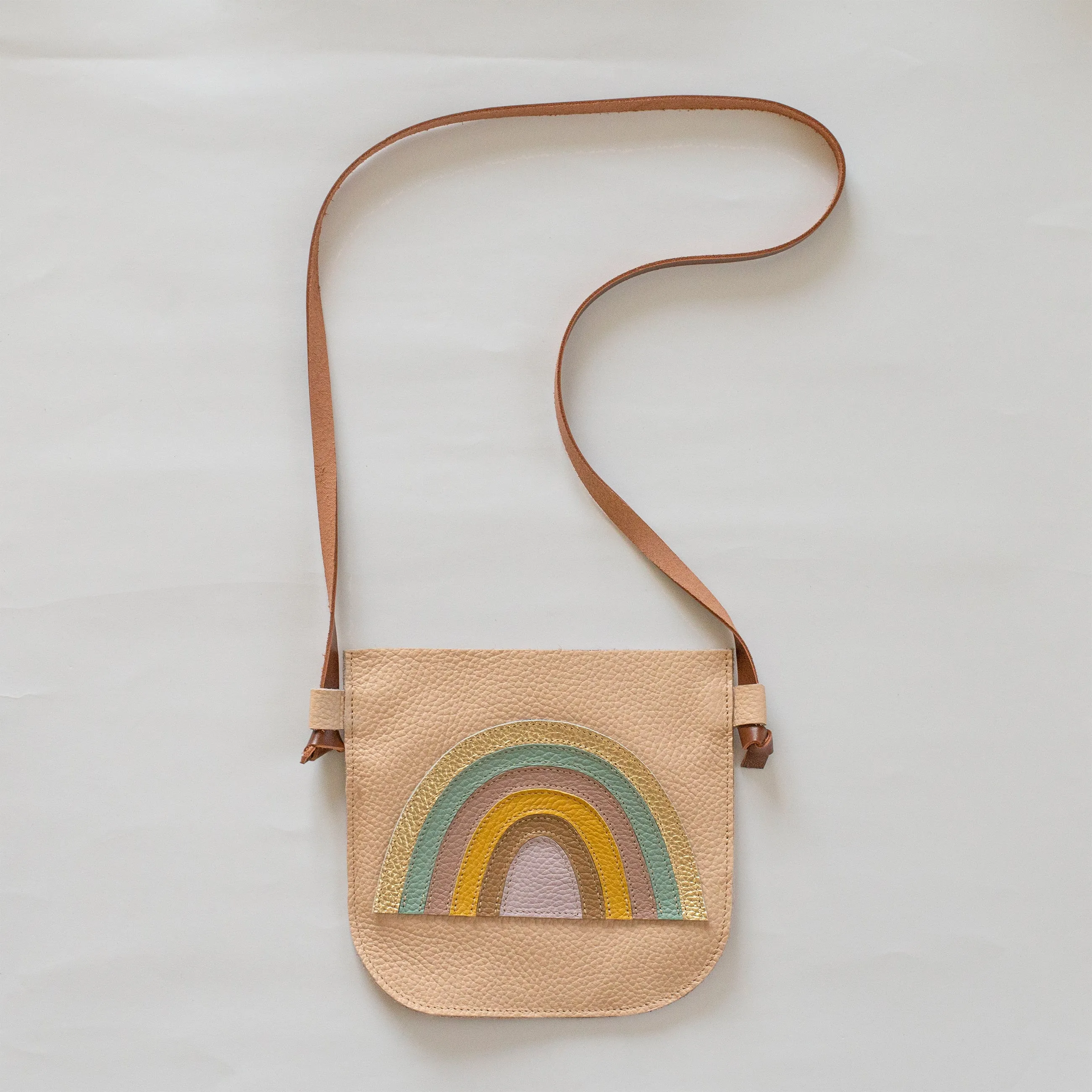 Raibow Bag Personalized Leather Crossbody Purse