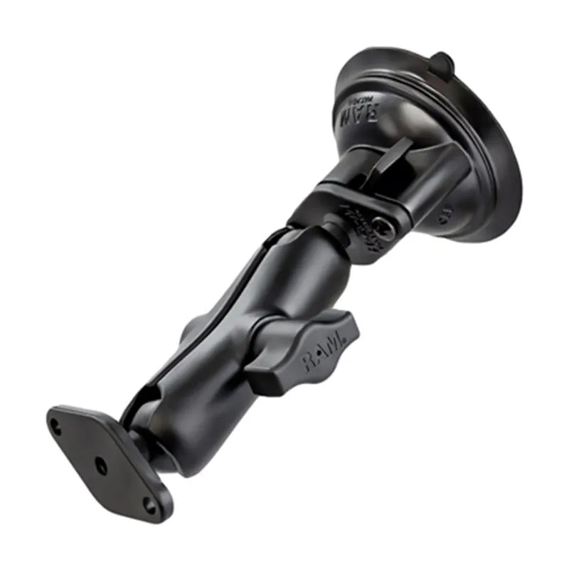 Ram - Twist Lock Suction Cup With Double Socket Arm And Diamond Base Adapter | RAM-B-166U