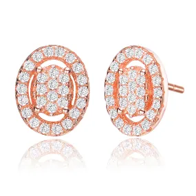 Raquelle Oval Halo Earrings