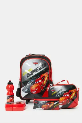 Red Cars Print Trolley Set (5 Piece)