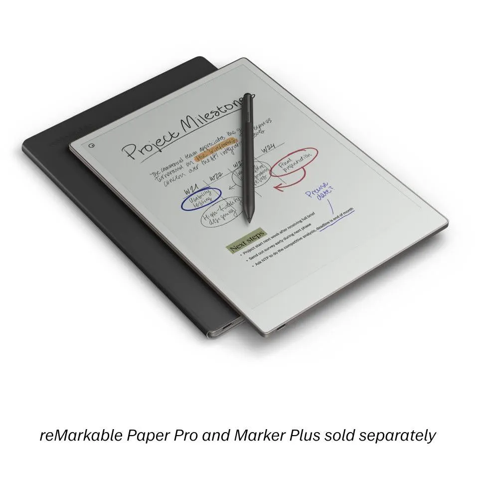 reMarkable BookFolio Pro Leather for Remarkable Paper Pro (Black)