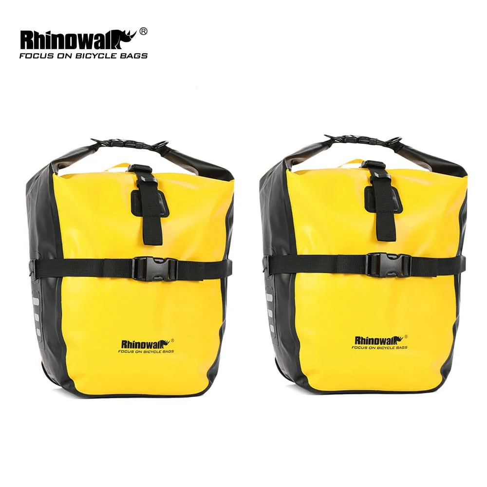 Rhinowalk 20L Bicycle Pannier Bag Bike Waterproof Portable Bike Bag Big storage Trunk Pack Cycling Travel Cycling 1pc