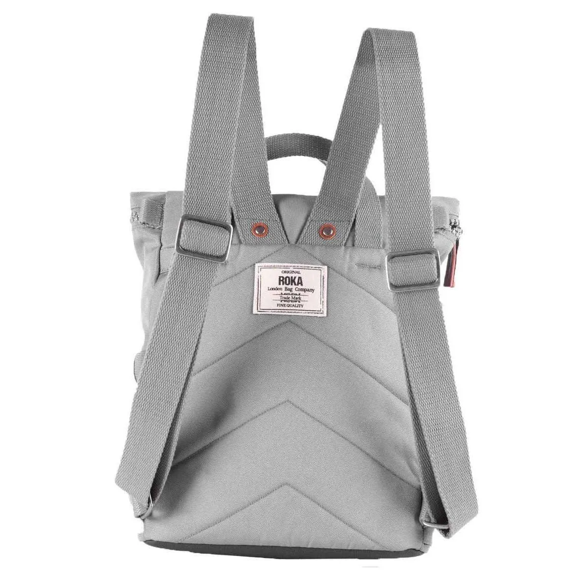 Roka Finchley A Small Sustainable Canvas Backpack - Stormy Grey