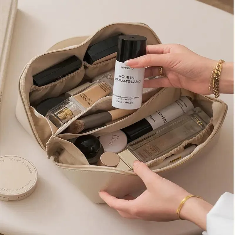 Rose - High-Capacity Leather Cosmetic Organizer