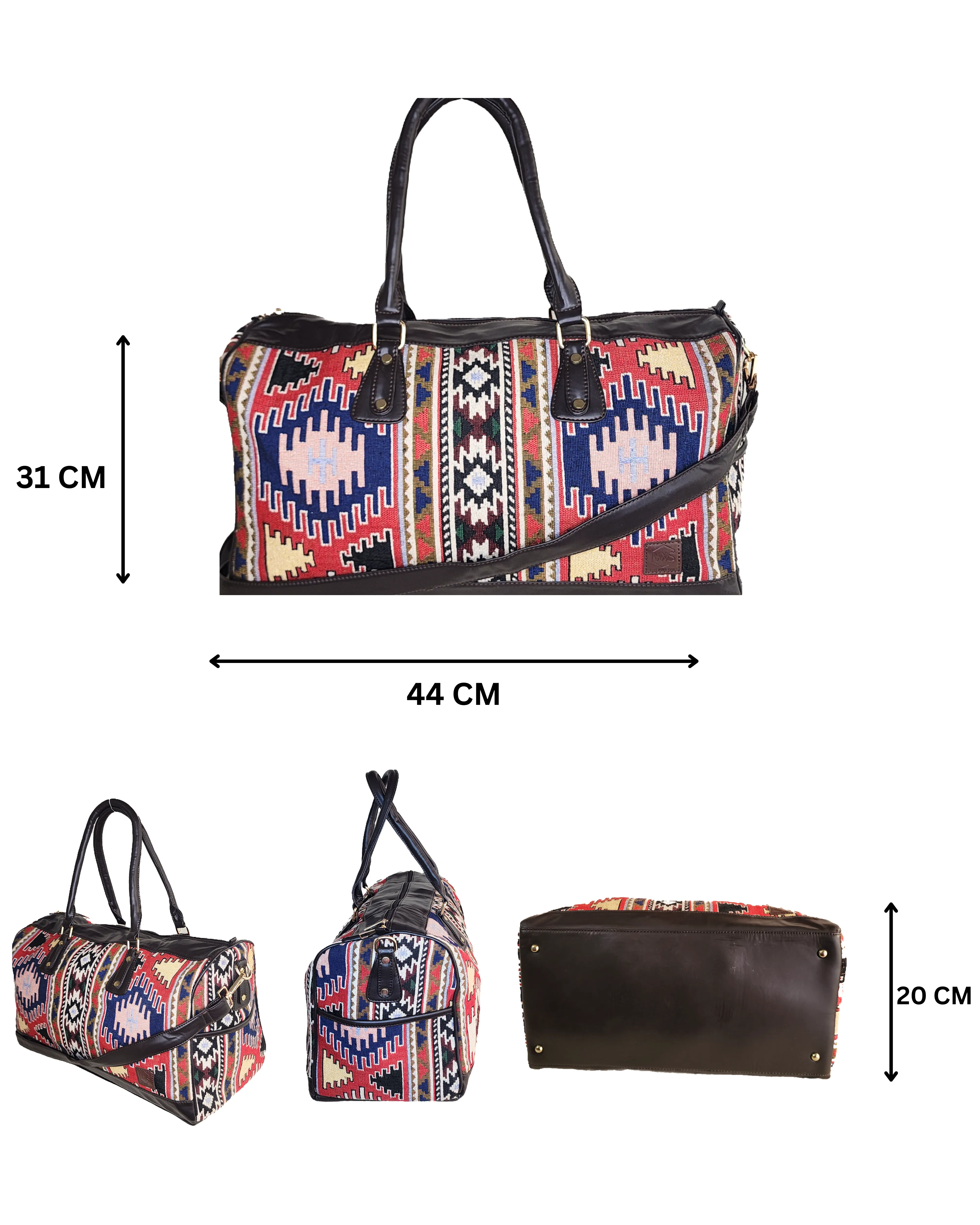 Rustic Kilim Runway Duffle Bag