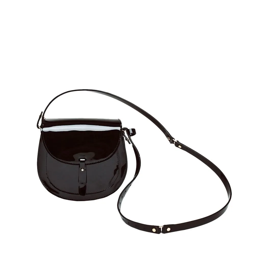 Sara Valente Italian Patent Leather Convertible Crossbody/Belt Bag