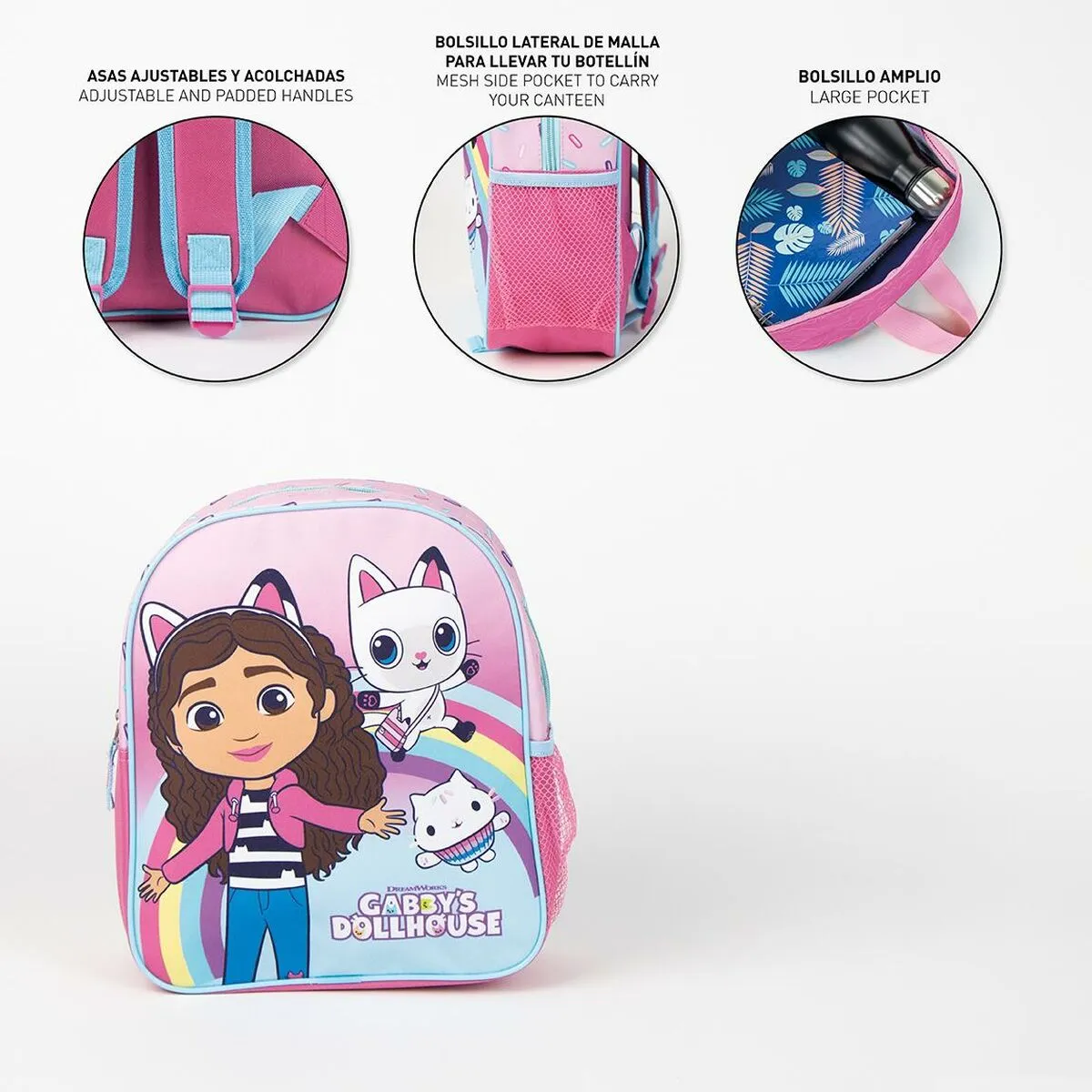 School Bag Gabby's Dollhouse Pink 25 x 20 x 30 cm