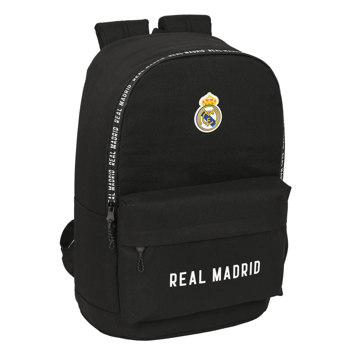 School Bag Real Madrid C.F. Corporativa Black 31 x 47 x 15 cm