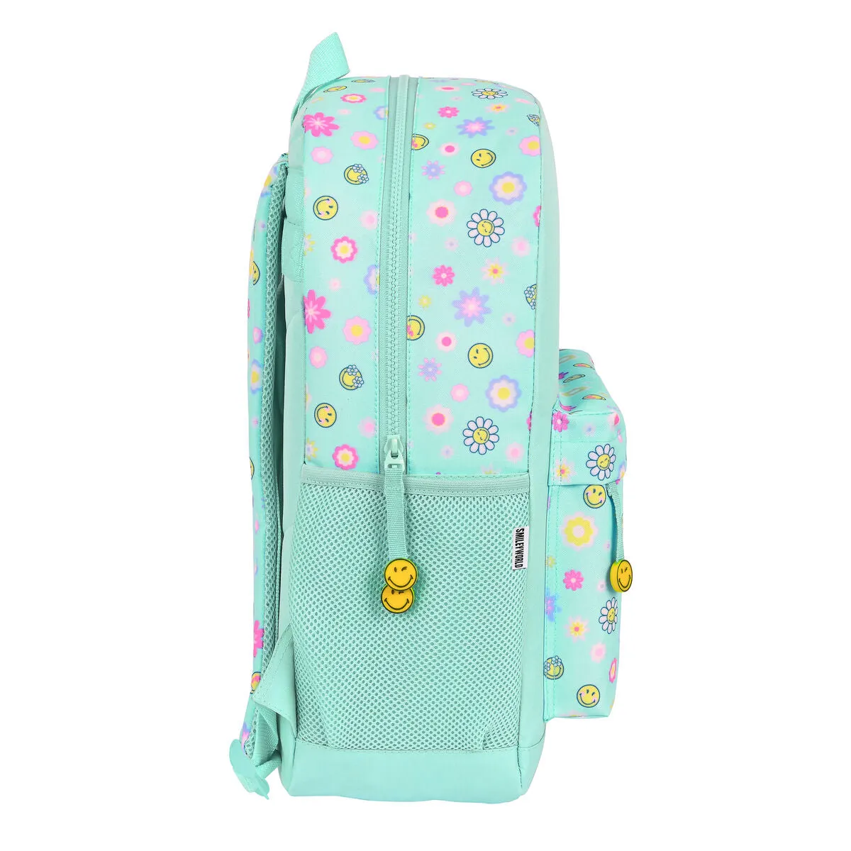 School Bag Smiley Summer fun Turquoise (32 x 43 x 14 cm)