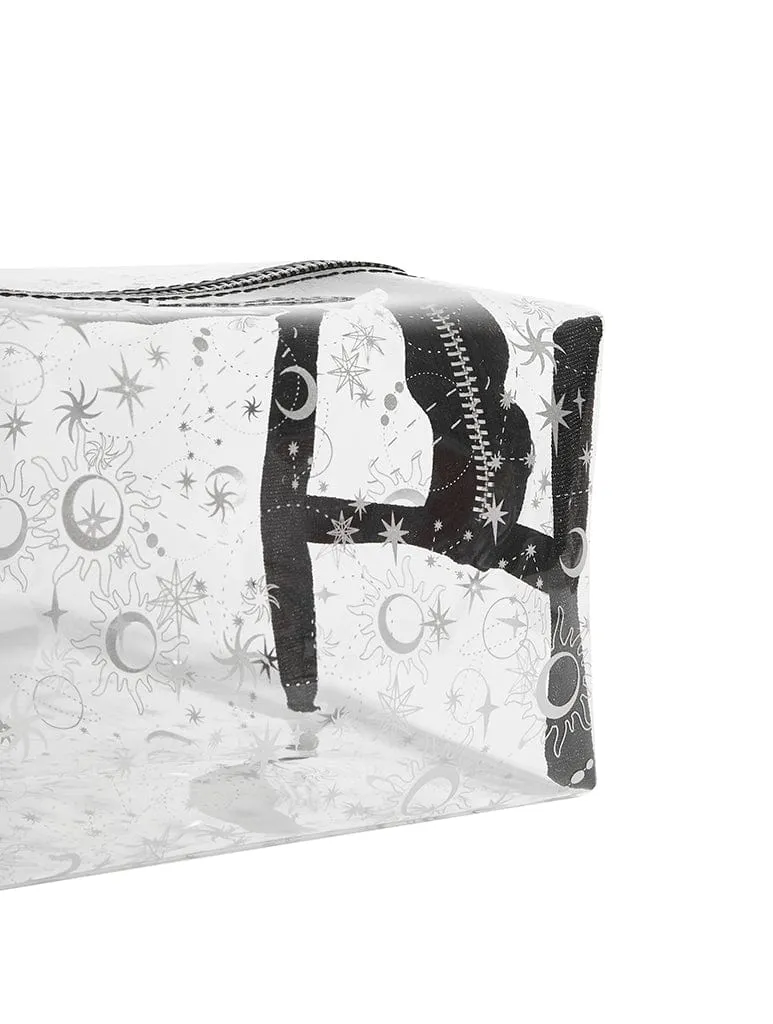 Silver Celestial Makeup Bag