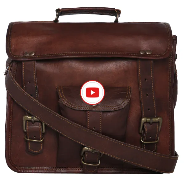 Small Leather Briefcase 11"