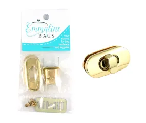 Small Turn Lock - Gold by Emmaline Bags