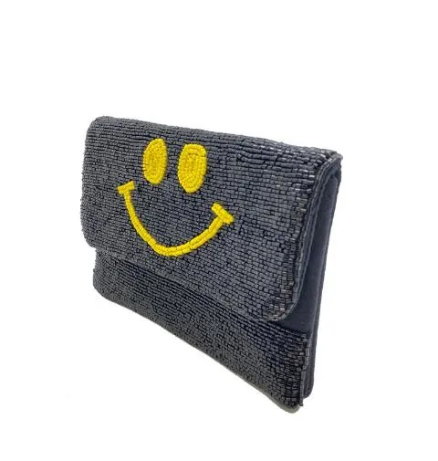 Smile Mini Beaded Clutch