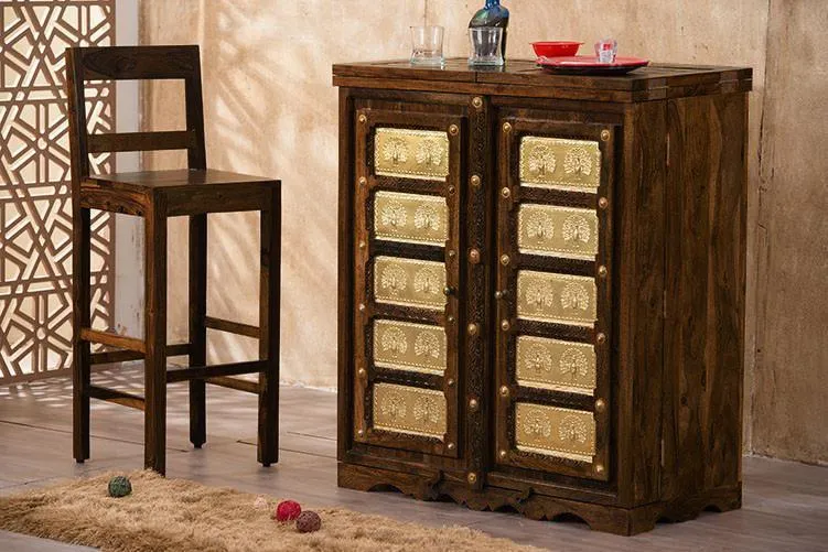 Solid Wood Brass MAJESTIC Bar