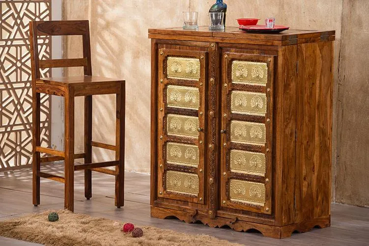 Solid Wood Brass MAJESTIC Bar