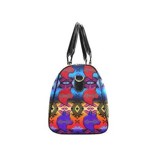 Soveriegn Nation Sunset with Wolf Waterproof Travel Bag