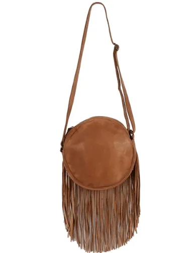 STS Wayfarer Sage Genuine Leather Fringe Conceal Carry Crossbody Purse STS35045