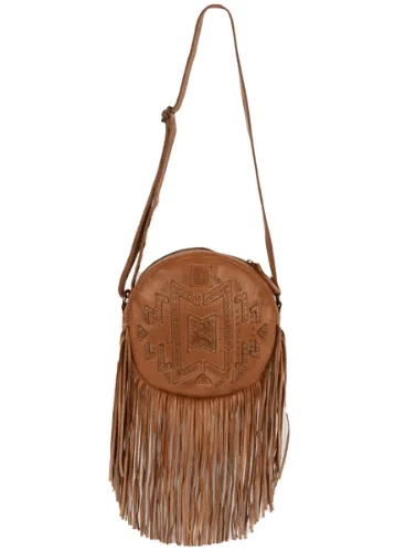 STS Wayfarer Sage Genuine Leather Fringe Conceal Carry Crossbody Purse STS35045