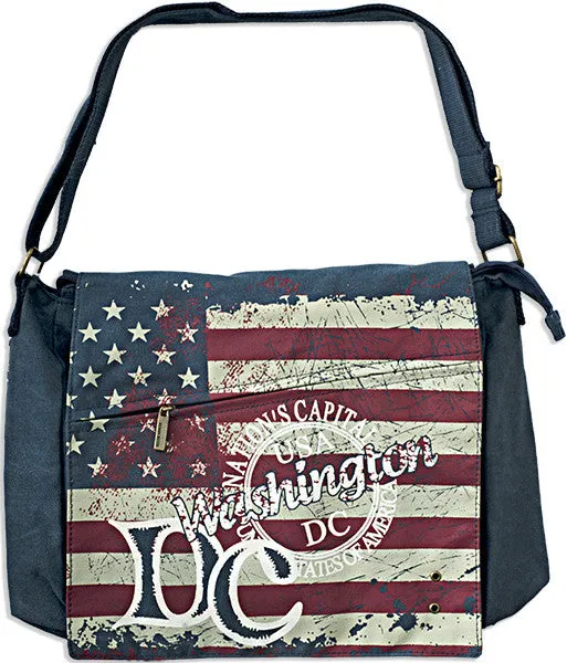 TBDC29 Robin Ruth Messenger Bag LARGE - US Flag Washington DC