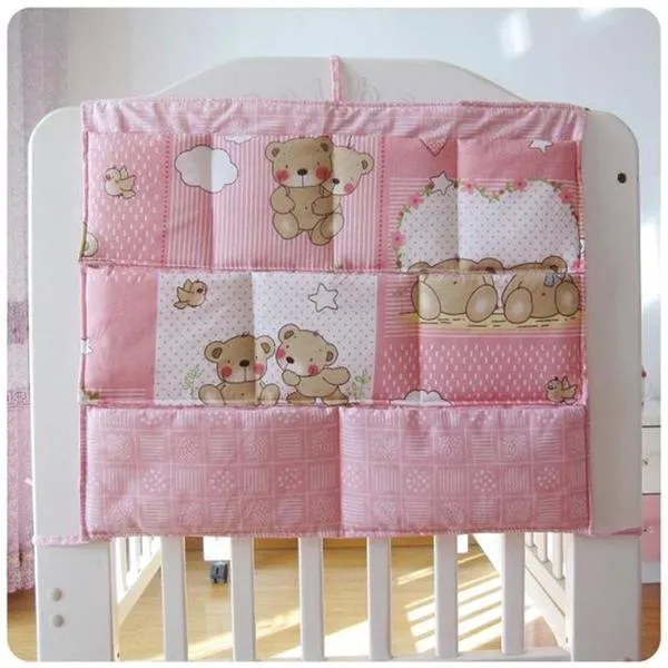 Teddy Bear Cotton Baby Crib Nursery Organizer