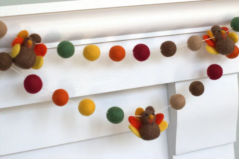 Thanksgiving Turkey Garland- Fall Colors