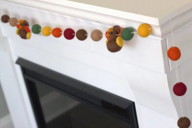 Thanksgiving Turkey Garland- Fall Colors