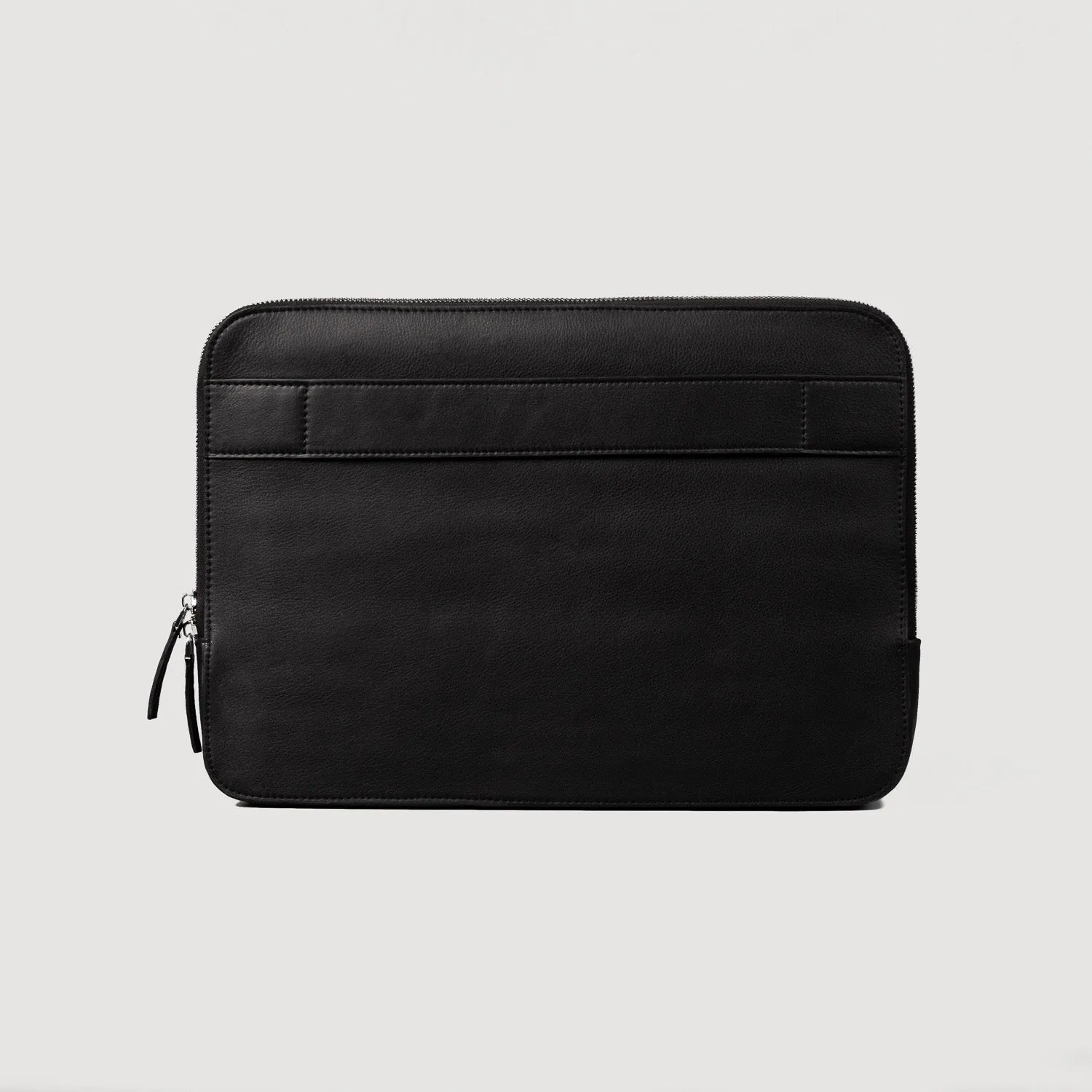 The Baxter Black Leather Laptop Sleeve