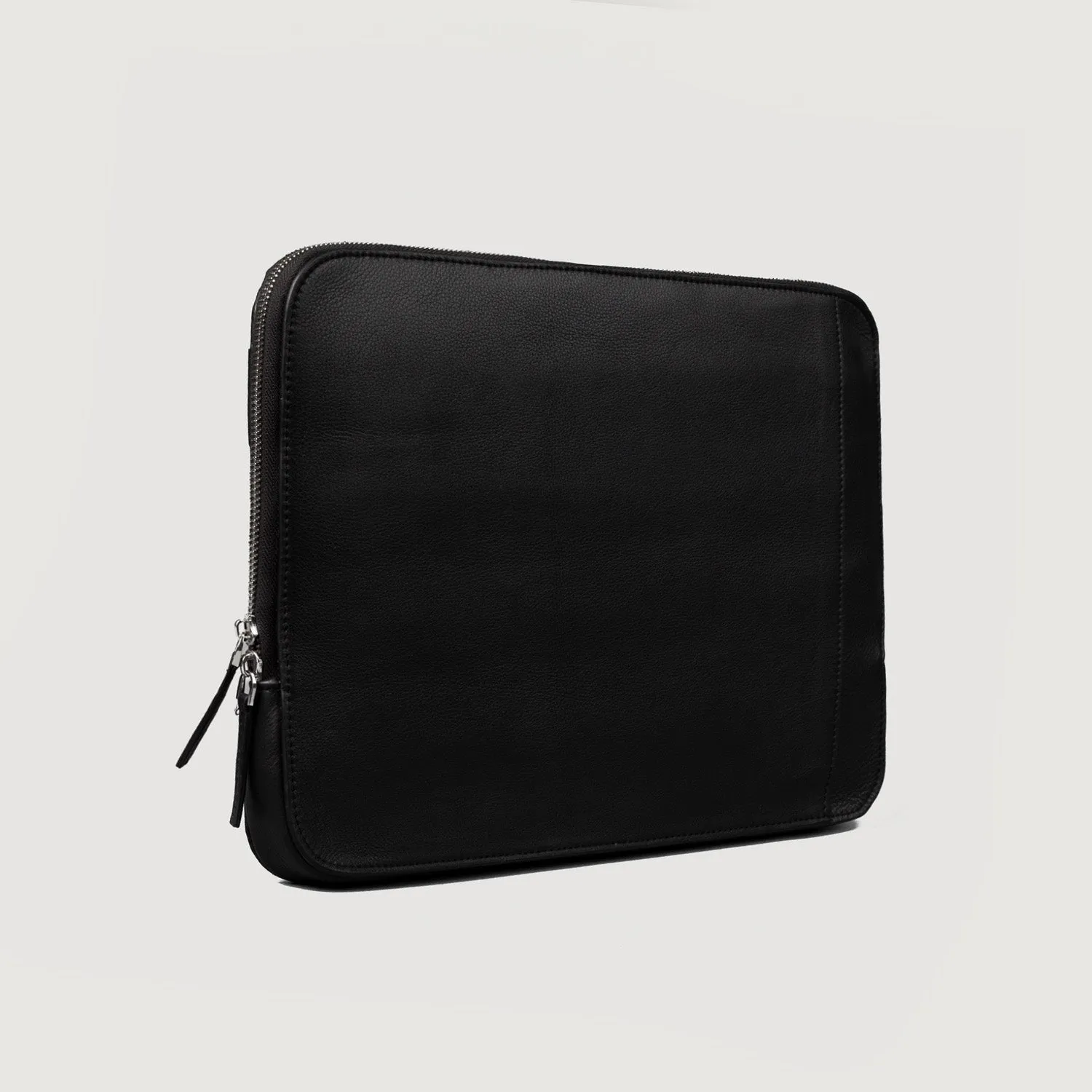 The Baxter Black Leather Laptop Sleeve