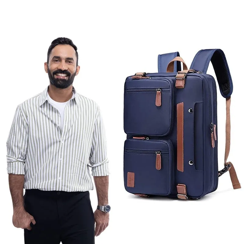 THE CLOWNFISH CoolBELL 3 in 1 Convertible Laptop Messenger Bag | Includes Adjustable Shoulder Strap | 15.6 inch | Blue