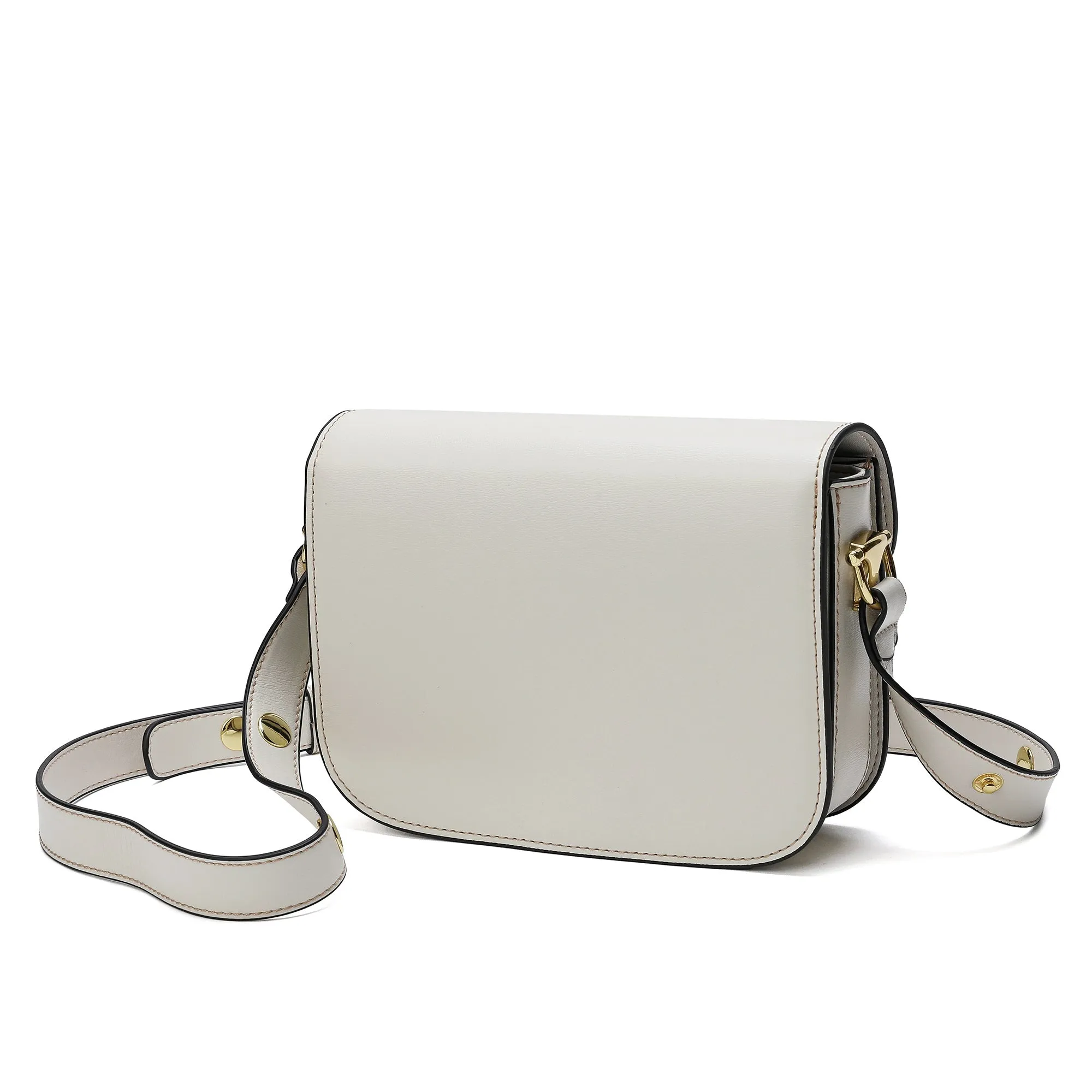 Tifanny & Fred Top-Grain Leather Foldover Messenger/Shoulder Bag