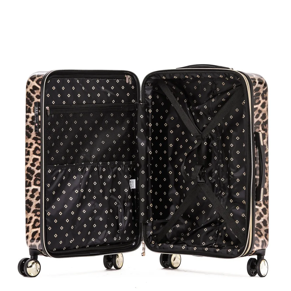 Tosca - 25in Medium 4 Wheel Hard Suitcase - Leopard