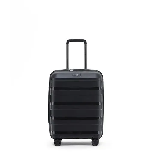 Tosca - Comet 20in Small 4 Wheel Hard Suitcase - Black