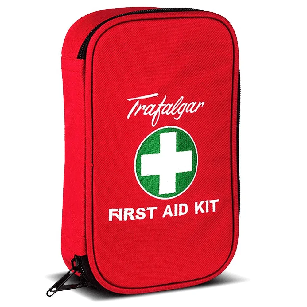 Trafalgar Motor Vehicle Car First Aid Kit Travel Compact Red