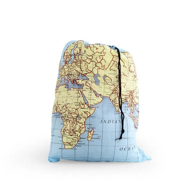 TRAVEL LAUNDRY BAG MAPS